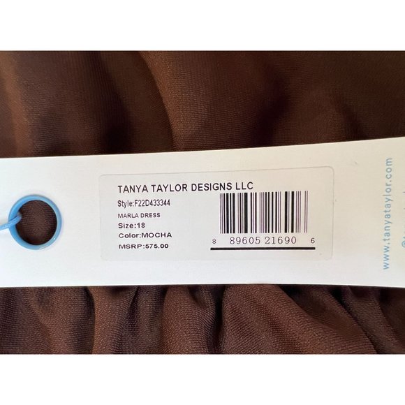 Tanya Taylor Marla Ruched Maxi Fit and Flare Dress Off Shoulder Mocha Brown 18 - Picture 5 of 16